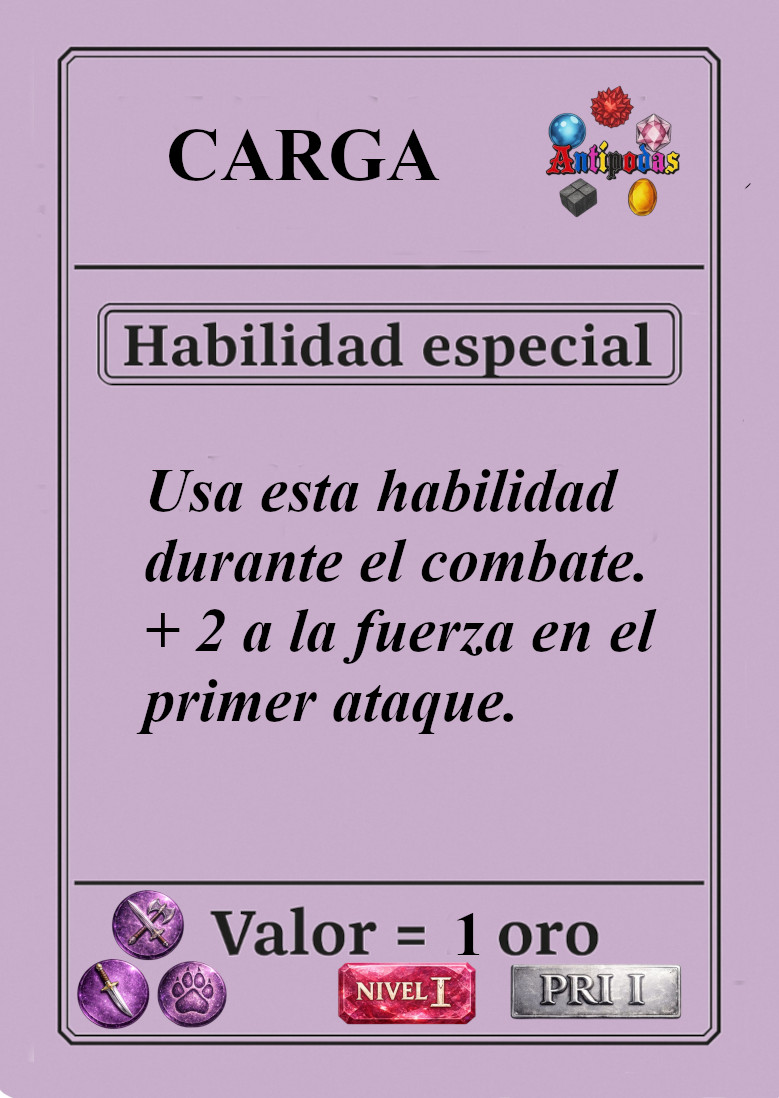 Ejemplo de carta: Habilidades