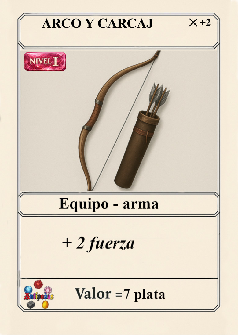Carta oficial Arco y carcaj