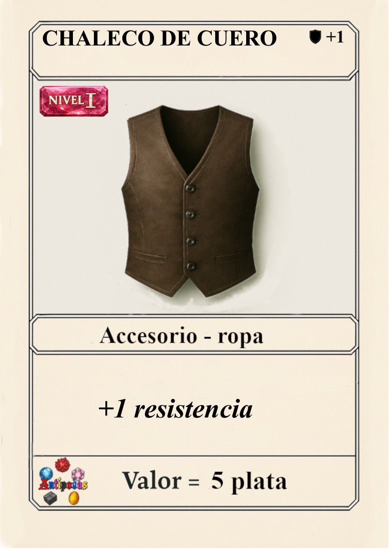 Carta oficial Chaleco de cuero