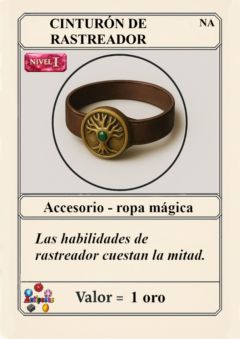 Carta oficial Cinturón de rastreador