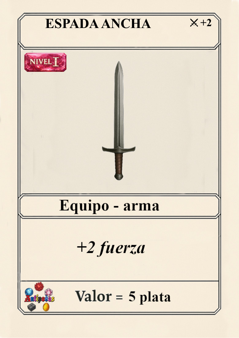 Carta oficial Espada ancha