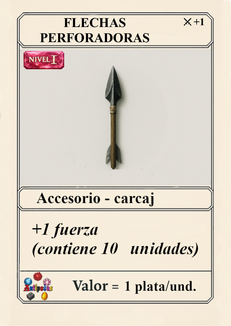 Carta oficial Flechas perforadoras