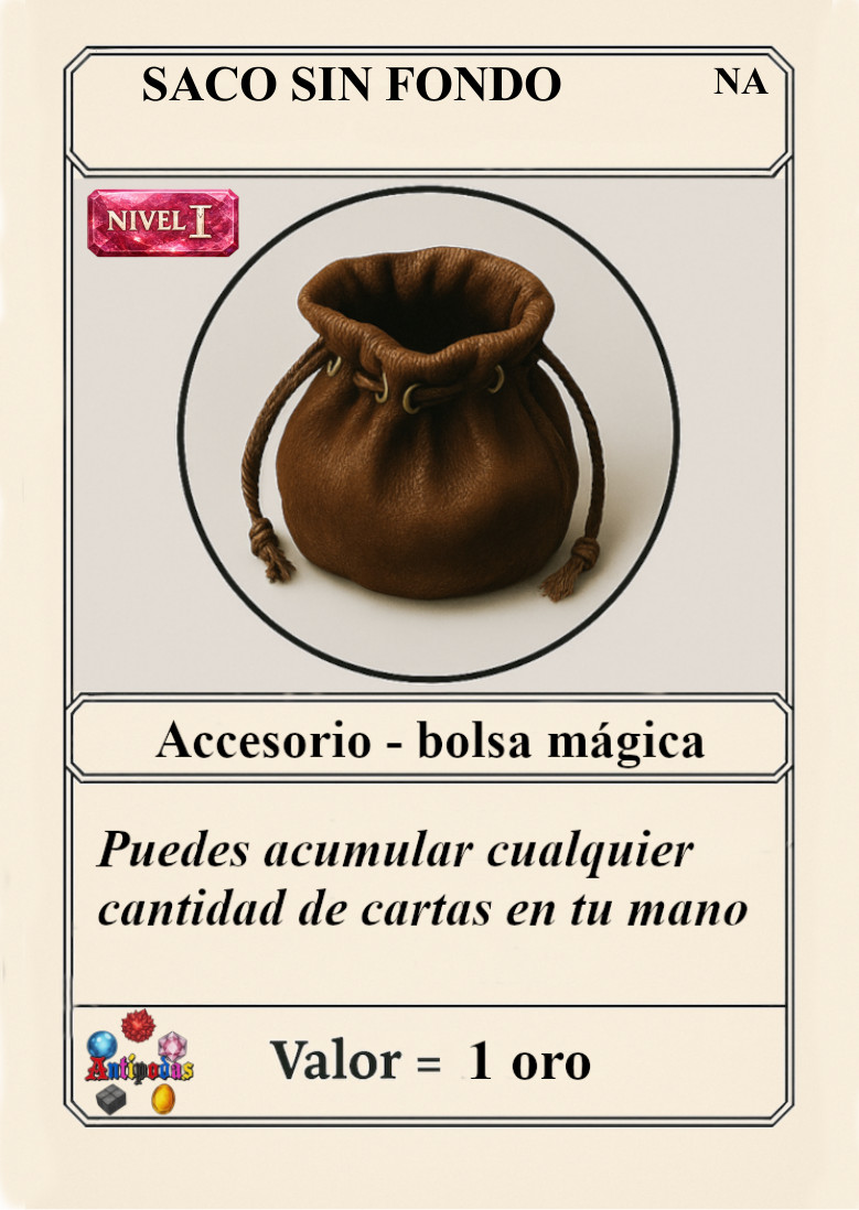 Carta oficial Saco sin fondo