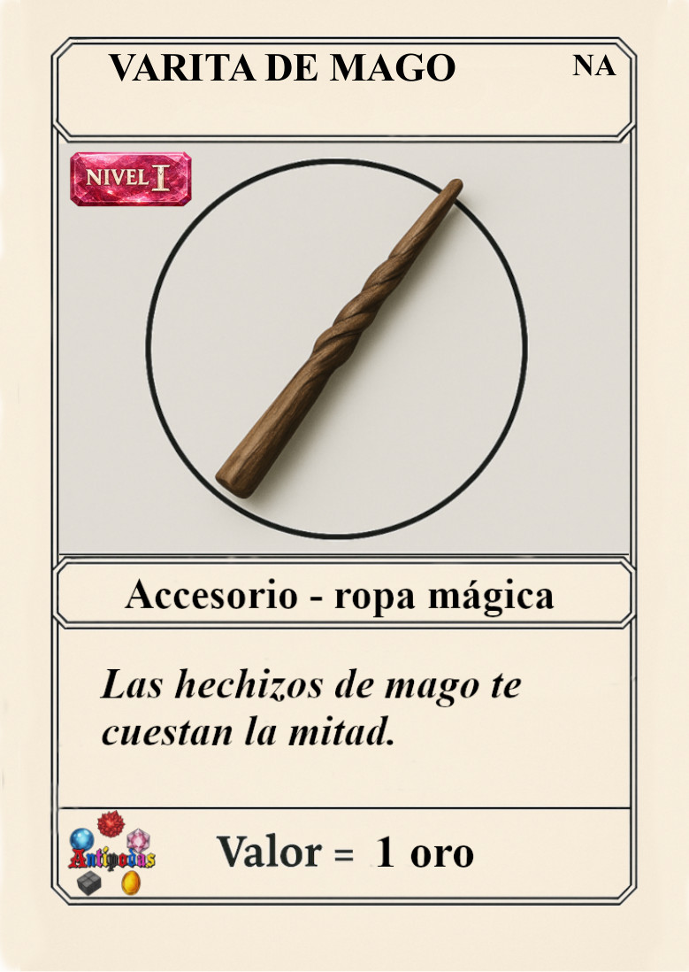 Carta oficial Varita de mago